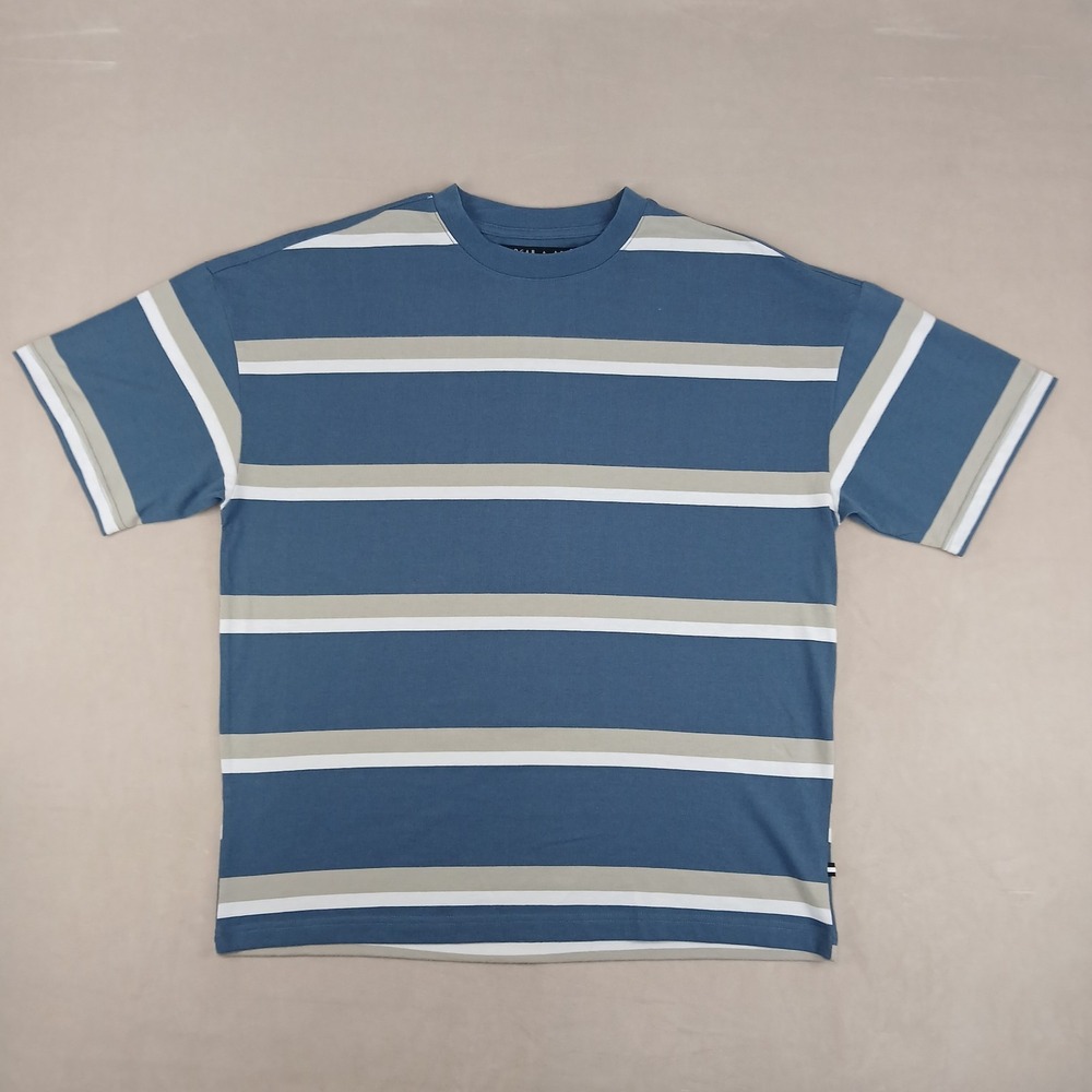 Edgar + Ash‎ Medium Mens T Shirt Boxy Drop Shoulder Skater 90s Stripe 23x27